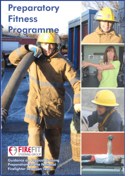 Preparatory Fitness Programme - South Wales Fire and Rescue