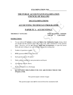 examination no. the public accountants examination council of