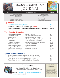 March - Whatcom County Bar Association