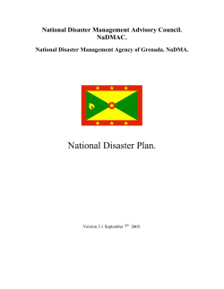 National Disaster Plan.