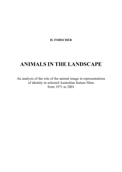 Animals in the landscape :an analysis of the role of the animal