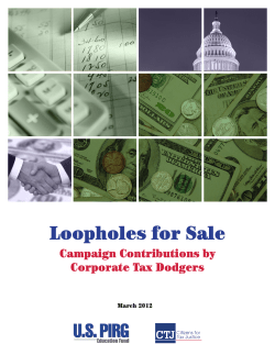 Loopholes for Sale