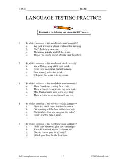 language testing practice