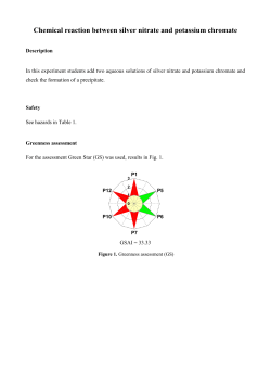 Chemical reaction between silver nitrate and potassium chromate