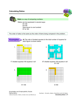 Calculating Ratios