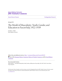 The Model of Masculinity: Youth, Gender, and Education in Fascist