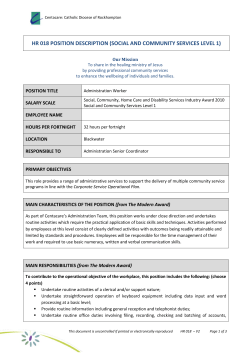 hr 018 position description (social and community services level 1)