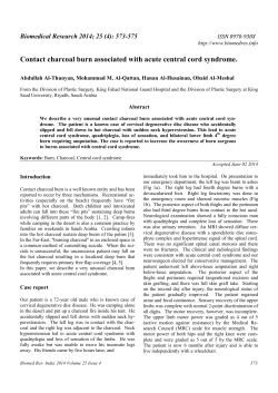 Contact charcoal burn associated with acute