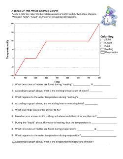 A stroll down the phase change graph HW 2/12