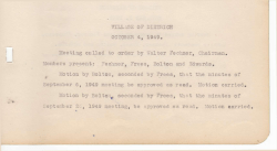 Dietrich, Idaho Council Meeting Minutes October, 1949