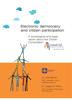Electronic democracy and citizen participation