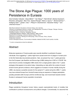 The Stone Age Plague: 1000 years of Persistence in Eurasia