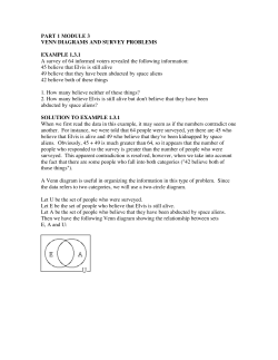 PART 1 MODULE 3 VENN DIAGRAMS AND SURVEY