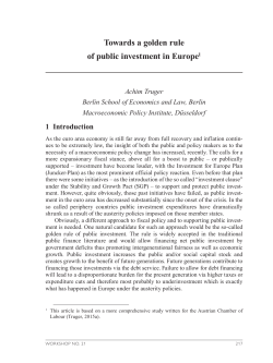 Towards a golden rule of public investment in Europe (PDF