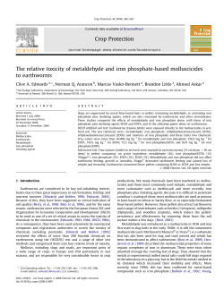 The relative toxicity of metaldehyde and iron phosphate