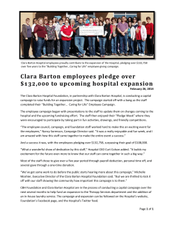 Clara Barton employees pledge over $132,000 to upcoming hospital