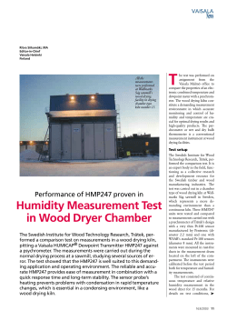 Humidity Measurement Test in Wood Dryer Chamber