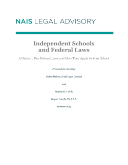 Independent Schools and Federal Laws