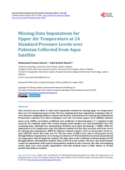 Missing Data Imputations for Upper Air Temperature at 24 Standard