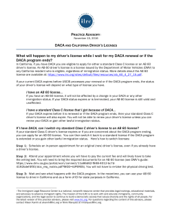 DACA and California Driver`s Licenses