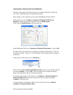 changing titles on statements
