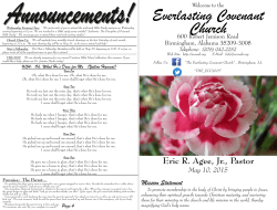 May 10, 2015 - The Everlasting Covenant Church