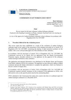 EUROPEAN COMMISSION COMMISSION STAFF