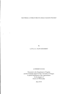 MATERIAL LITERATURE IN ANGLO-SAXON