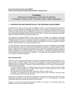 EPD Report on the EIA