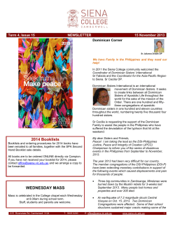 2014 Booklists WEDNESDAY MASS