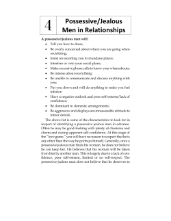 4 Possessive/Jealous Men in Relationships
