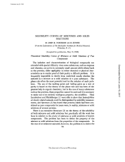 Theoretical Solubility Curves of Mixtures or Solid Solutions of Two