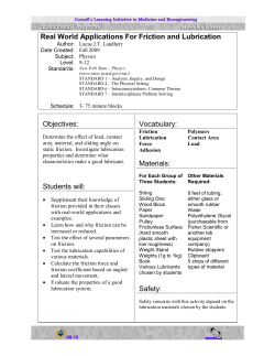 Friction Real World Applications - Cornell