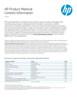 HP Product Material Content Information