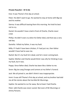 Private Peaceful &ndash; SF 8-10s Evie: It was Thomo`s