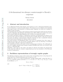 A 64-dimensional two-distance counterexample to Borsuk`s conjecture