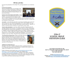 Group Visitation - NC Historic Sites