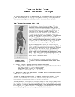 Then the British Came