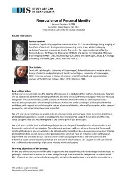 Neuroscience of Personal Identity