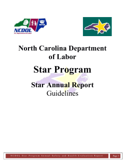 Star Program - NC Department of Labor