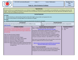 Topic 16 &ndash; Solve Perimeter Problems