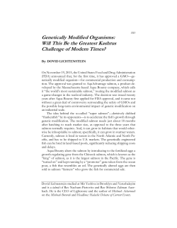 Genetically Modified Organisms: Will This Be the Greatest