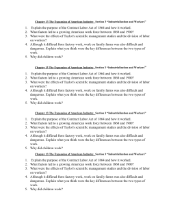 1. Explain the purpose of the Contract Labor Act of 1864 and how it