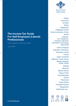 The Income Tax Guide For Self-Employed (Liberal)