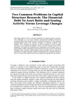 Two Common Problems in Capital Structure Research