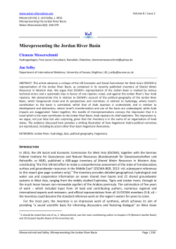 Misrepresenting the Jordan River Basin