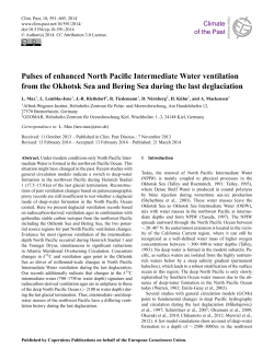 Pulses of enhanced North Pacific Intermediate Water ventilation