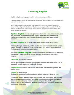 Learning English - Master Coaching Australia
