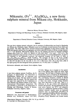 Mikasaite, (Fe 3+, A1)2(SO4)3, a new ferric sulphate mineral from