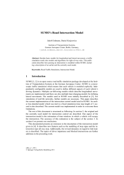 SUMO`s Road Intersection Model